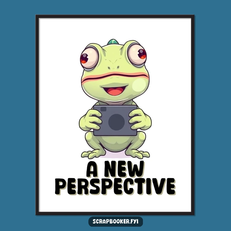 Funny Chameleon Photo Digital Art A Perfect Printable Gift for Creative Spaces