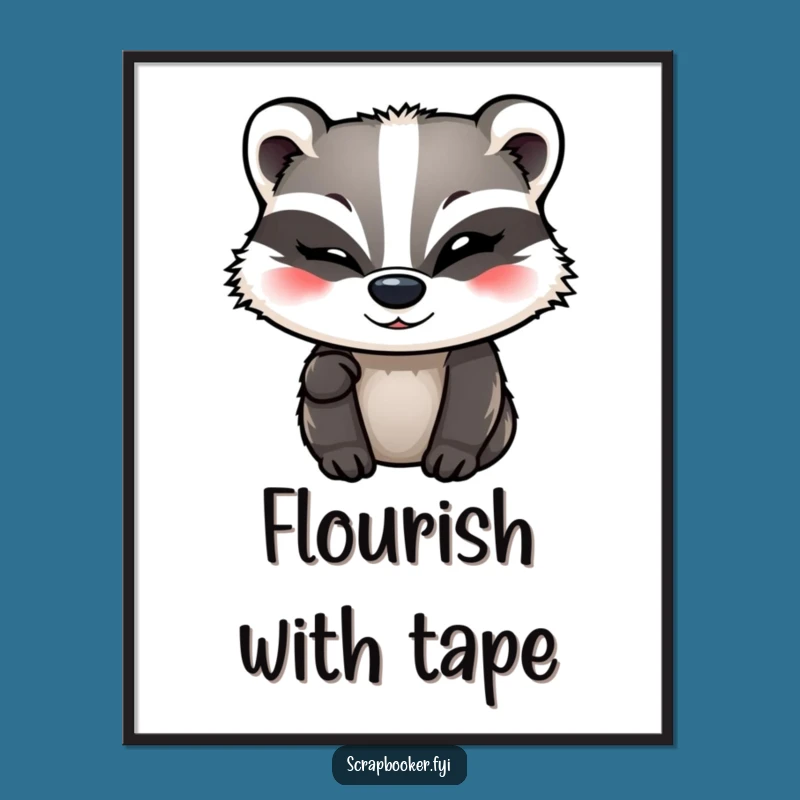 Funny Badger Digital Art - Downloadable Witty Decor for Your Space