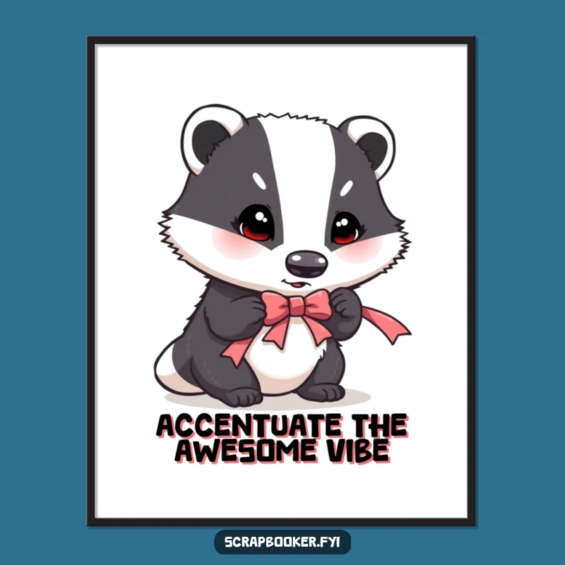 Funny Badger Crafting Digital Art: Hilarious Decor for Creators