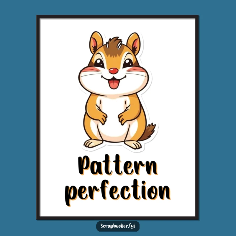 Funny Chipmunk Digital Art - Downloadable Decor for Craft Enthusiasts