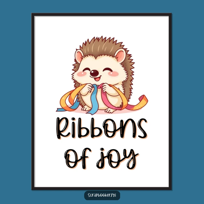 Funny Hedgehog Craft Digital Art A Perfect Printable Gift for Creative Spaces