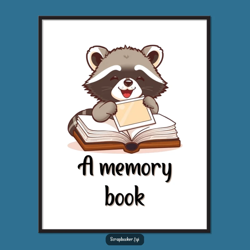 Funny Raccoon Digital Art - Downloadable Hilarious Decor for Craft Lovers
