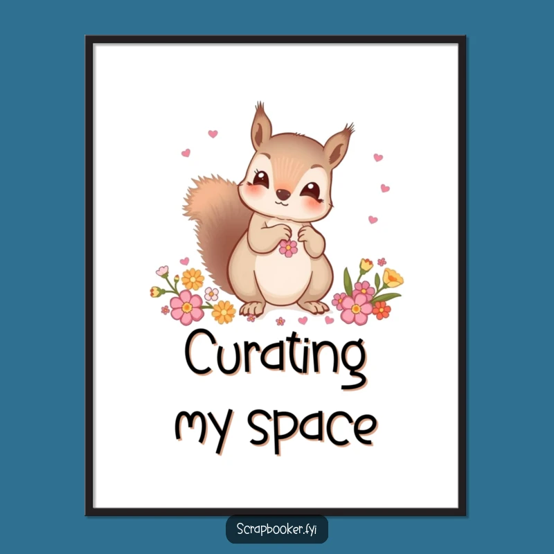 Funny Squirrel Decor Digital Print: Instant Artistic Flair for Walls