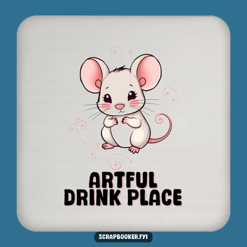 Funny Mouse Coaster: Meticulous Swirls for Your Drinks