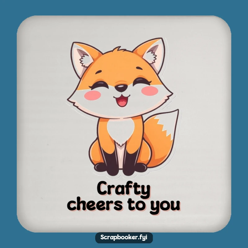 Funny Fox Coaster: Crafting Joy Protector, The Perfect Gift for Decor Lovers!