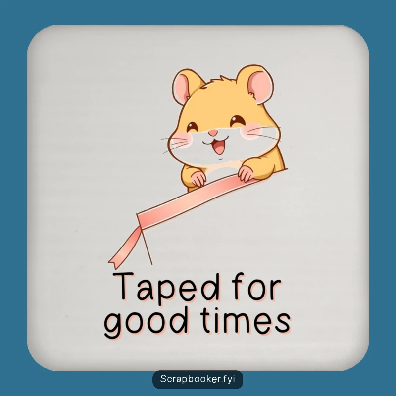 Funny Hamster Page Decorator Coaster: Protect Surfaces with Adorable Organizing Art