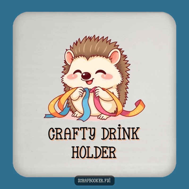 Funny Hedgehog Craft Coaster Set A Charming Gift for Hobbyist Homes