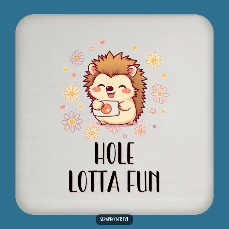 Funny Hedgehog Paper Punch Coaster: Protect Surfaces with Joyful Crafting Art