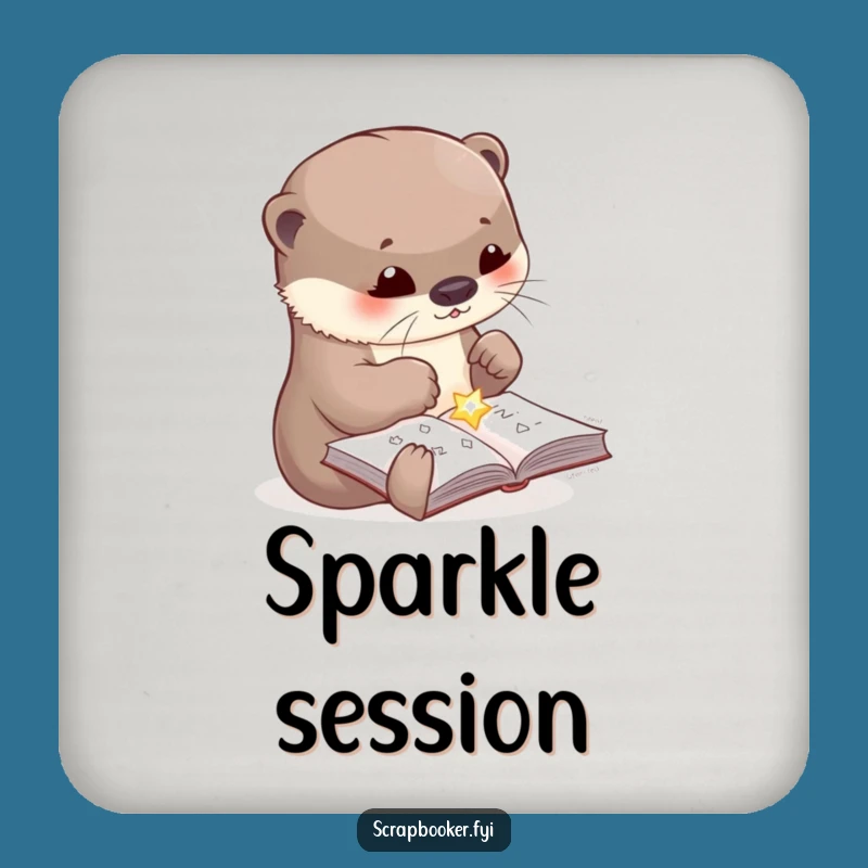 Funny Otter Coaster: Cute Crafting Decor, Protects Surfaces, Perfect Funny Gift