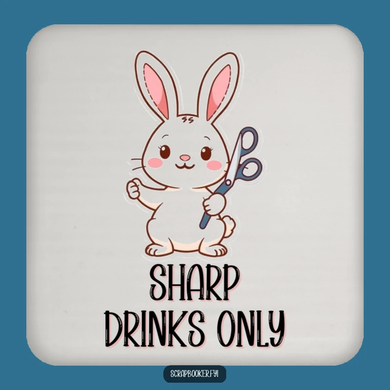 Funny Rabbit Art Coaster: Protect Surfaces with Humorous Style