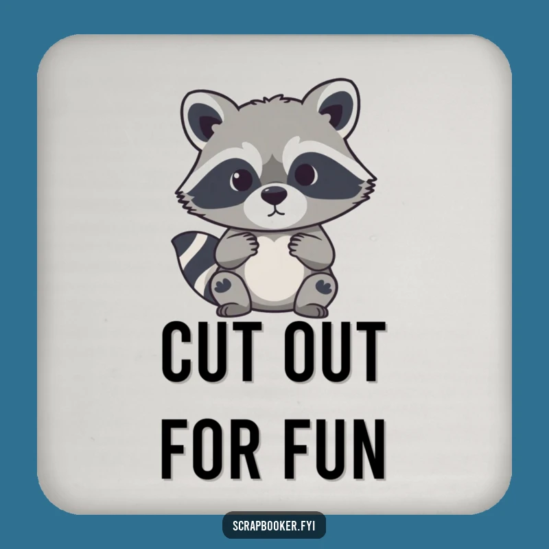 Funny Raccoon Silhouette Cutter Coaster: Protect Surfaces with Whimsical Woodland Art