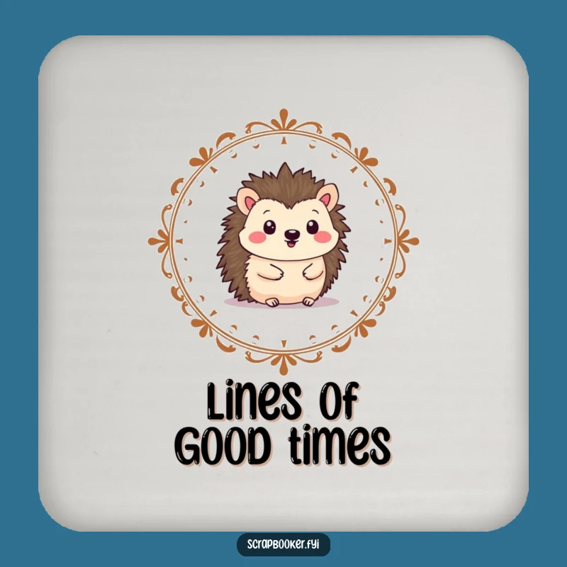 Funny Hedgehog Artist Coaster - Protect Surfaces with Artistic Flair