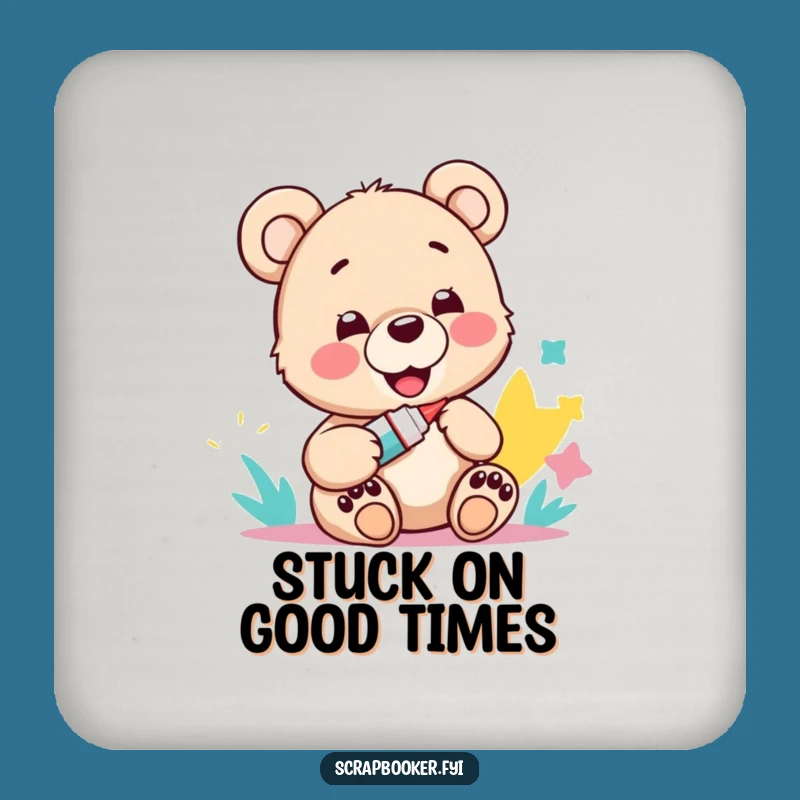 Funny Bear Cub Craft Coasters: Protect Surfaces with Artistic Charm