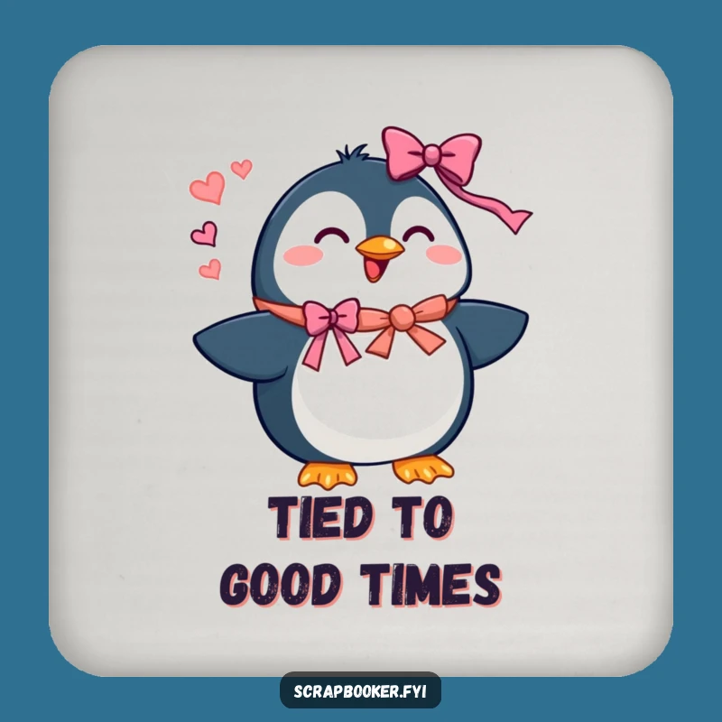 Funny Penguin Decorator Coaster - Festive Protection for Your Surfaces