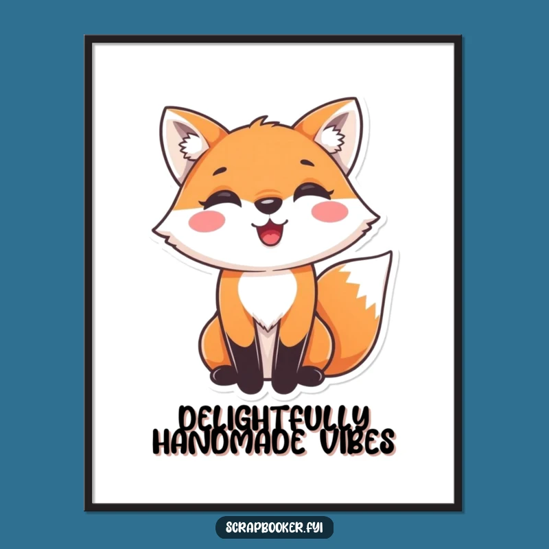 Funny Fox Poster: Delighted Decorator Art, Perfect Wall Gift for Craft Enthusiasts!