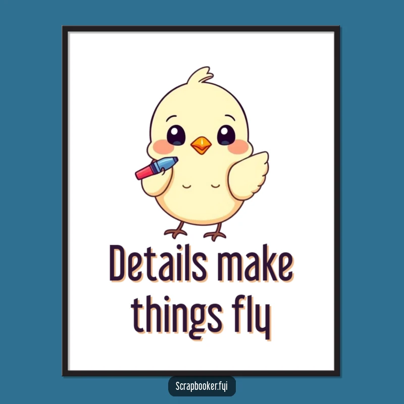 Funny Bird Detail Poster: Whimsical Wall Art for Art Lovers