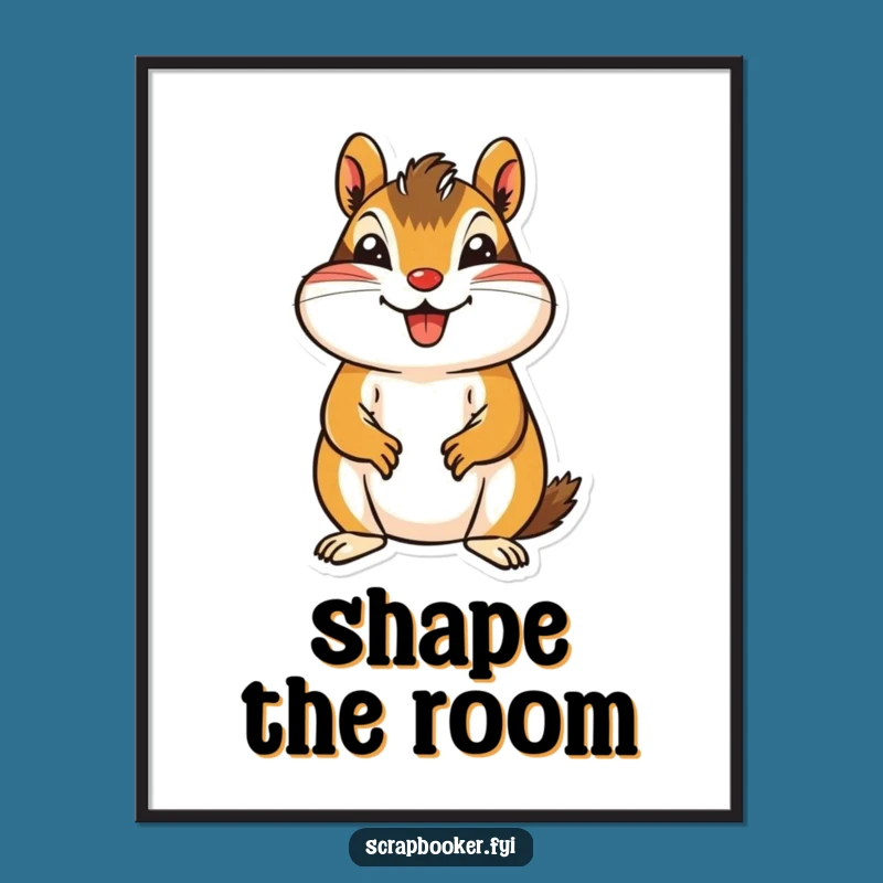 Funny Chipmunk Poster Print - Adorable Art for Your Creative Space