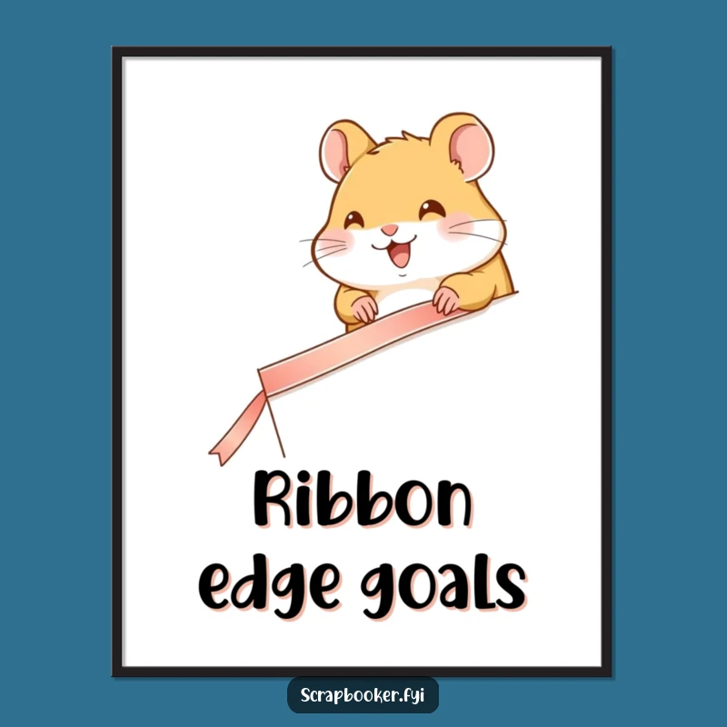 Funny Hamster Page Decorator Poster: Adorable Wall Art for Organized Spaces and Gift Ideas