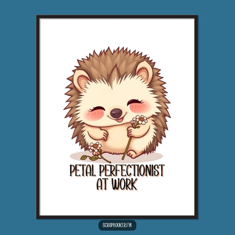 Funny Hedgehog Poster: Giggling Art Creation Print for Whimsical Wall Decor