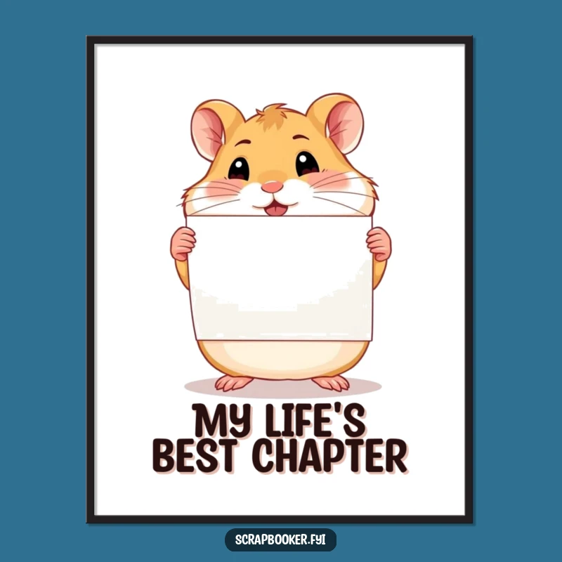 Funny Proud Hamster Scrapbook Poster - Whimsical Wall Art