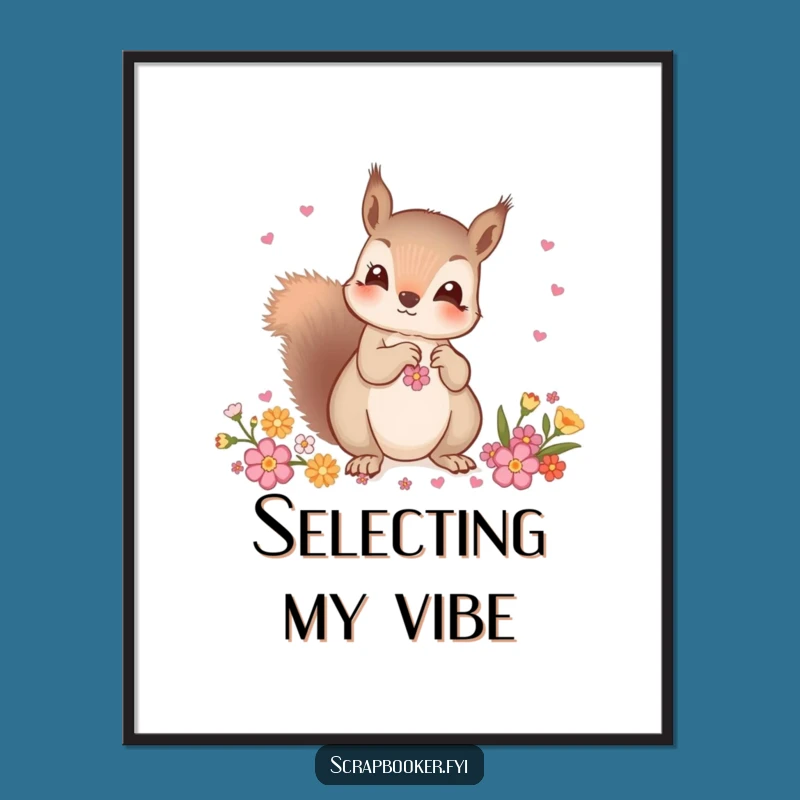 Funny Squirrel Decor Art Poster: Add Whimsy to Your Walls