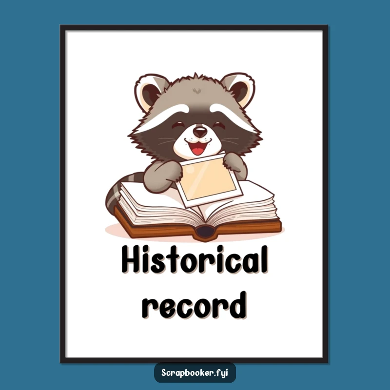 Funny Raccoon Poster Print - Adorable Art for Your Craft Room Wall