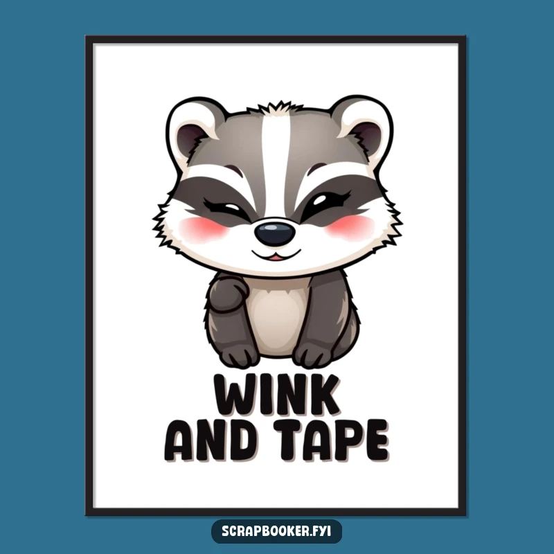 Funny Badger Poster Print - Witty Art for Your Creative Space