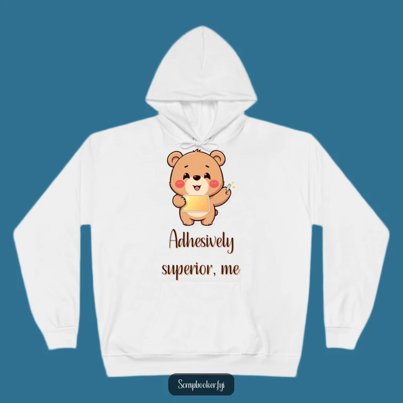 Cozy Funny Bear Sticker Hoodie: Stay Warm While Creating Masterpieces
