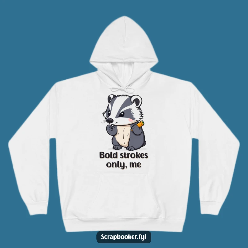Cozy Funny Badger Artist Hoodie: Stay Warm While You Create