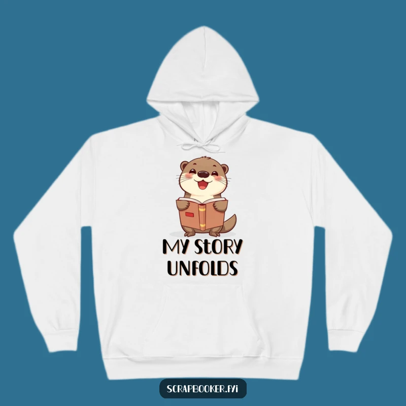 Cozy Funny Otter Scrapbook Hoodie The Ultimate Gift for Crafty Souls with a Smile
