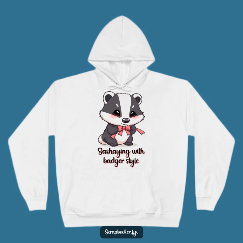Funny Badger Crafting Hoodie: Cozy Gift for Meticulous Makers