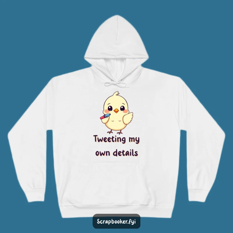 Funny Bird Detail Hoodie: Cozy Up with Artistic Charm