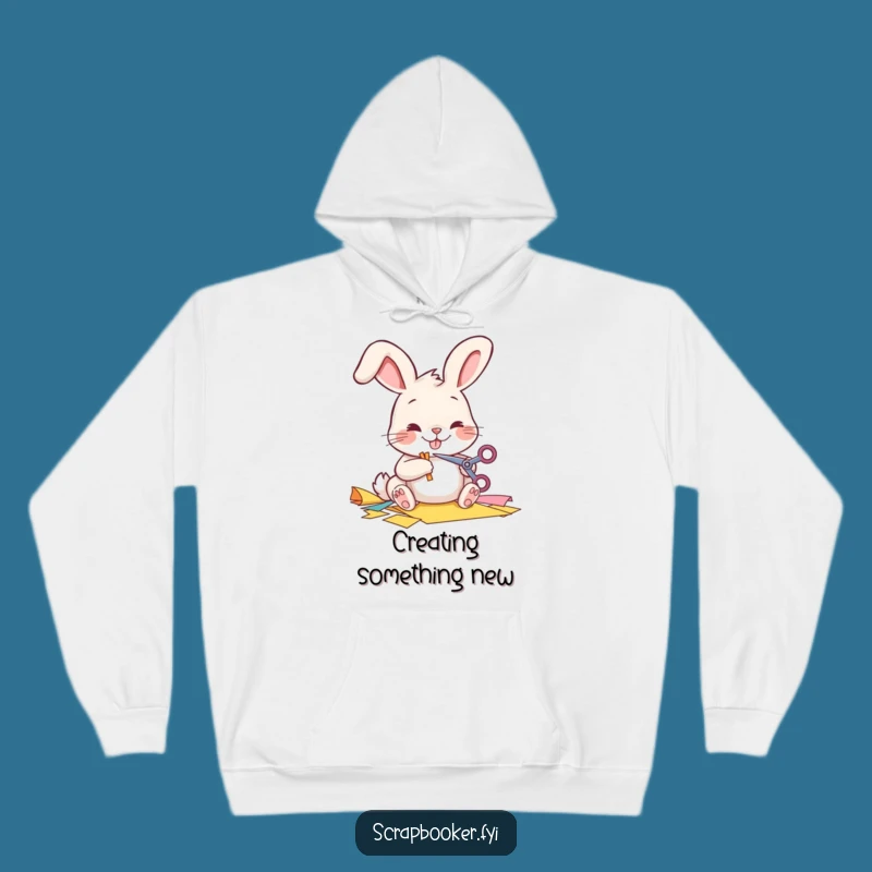 Funny Bunny Hoodie: Cozy Crafting Companion Gift