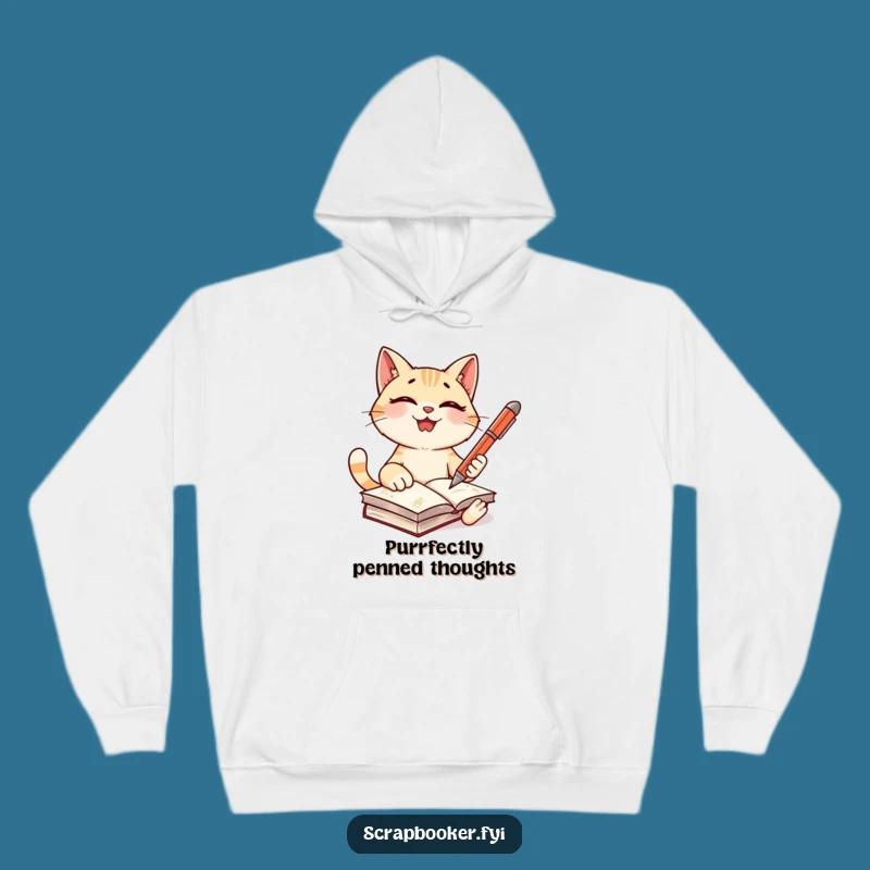 Funny Cat Writer Hoodie - Cozy Comfort for Your Writing Den