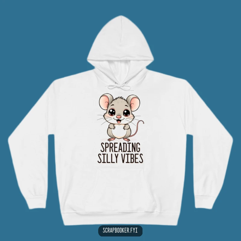 Funny Mouse Googly Eyes Hoodie: Cozy Whimsical Art Creation Sweatshirt
