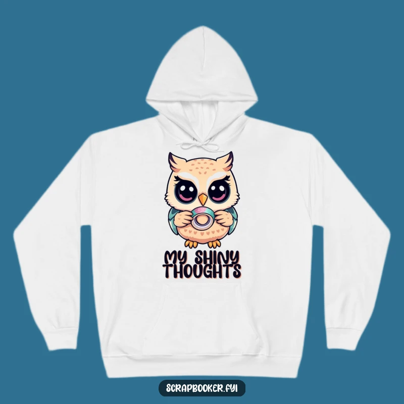 Funny Owl Glitter Tape Hoodie: Cozy Up with This Whimsical and Sparkly Design