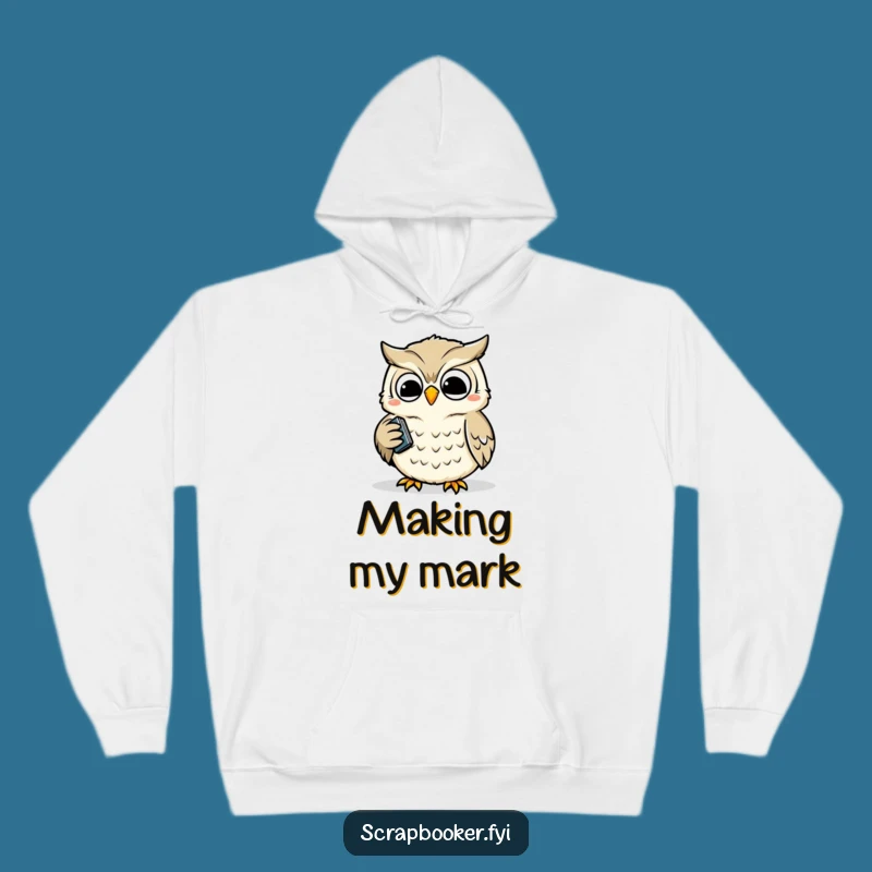 Funny Owl Hole Punch Hoodie: Cozy Wisdom, Perfect Precision Gift