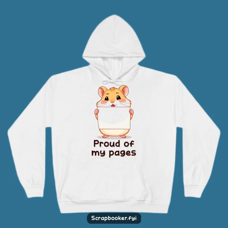 Funny Proud Hamster Scrapbook Hoodie - Cozy & Hilarious Crafter Wear