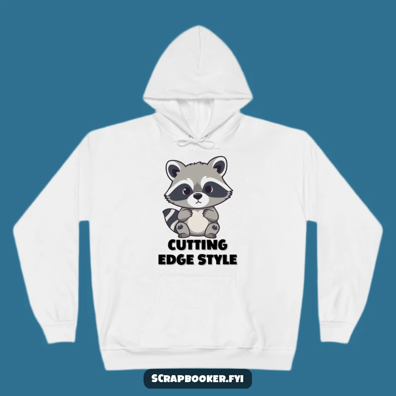Funny Raccoon Silhouette Cutter Hoodie: Cozy Up with Hilarious Crafty Critter Style