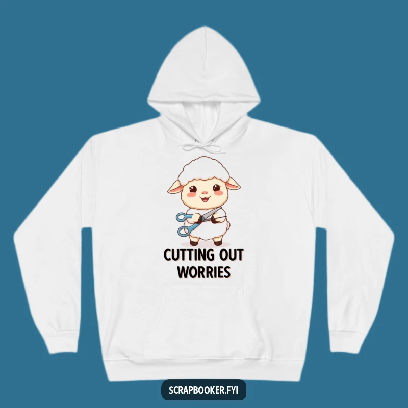 Funny Sheep Scissors Hoodie: Cozy Crafting, Perfect Gift Wear