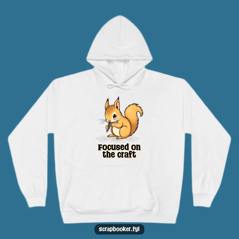 Funny Squirrel Artist Hoodie: Cozy, Hilarious Pen Art, Perfect Gift Wear