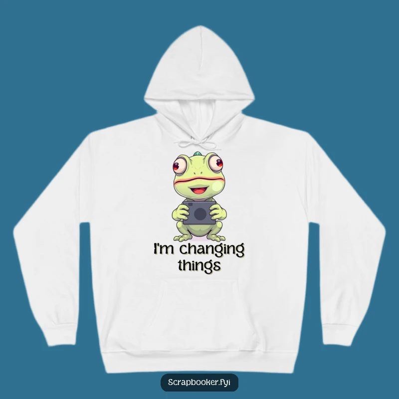 Cozy Funny Chameleon Photo Hoodie The Essential Gift for Photographers with a Sense of Humor