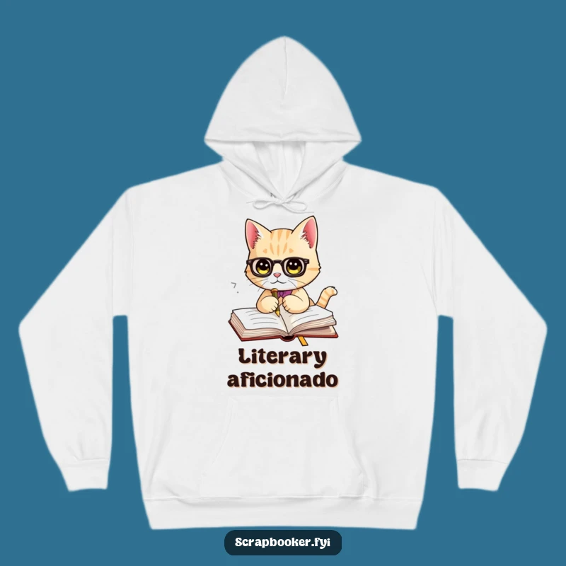 Cozy Funny Cat Bookmark Hoodie: Warm Literary Gifts for Book Lovers