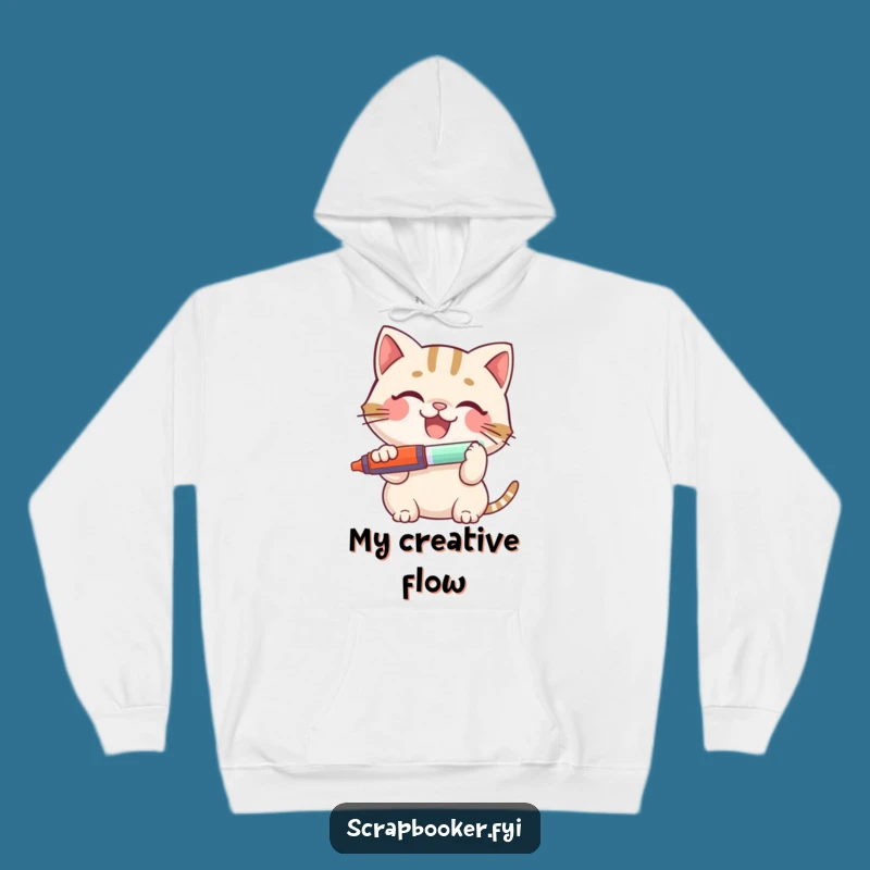 Funny Cat Glue Stick Hoodie: Cozy Up with This Hilarious Crafting Statement Piece