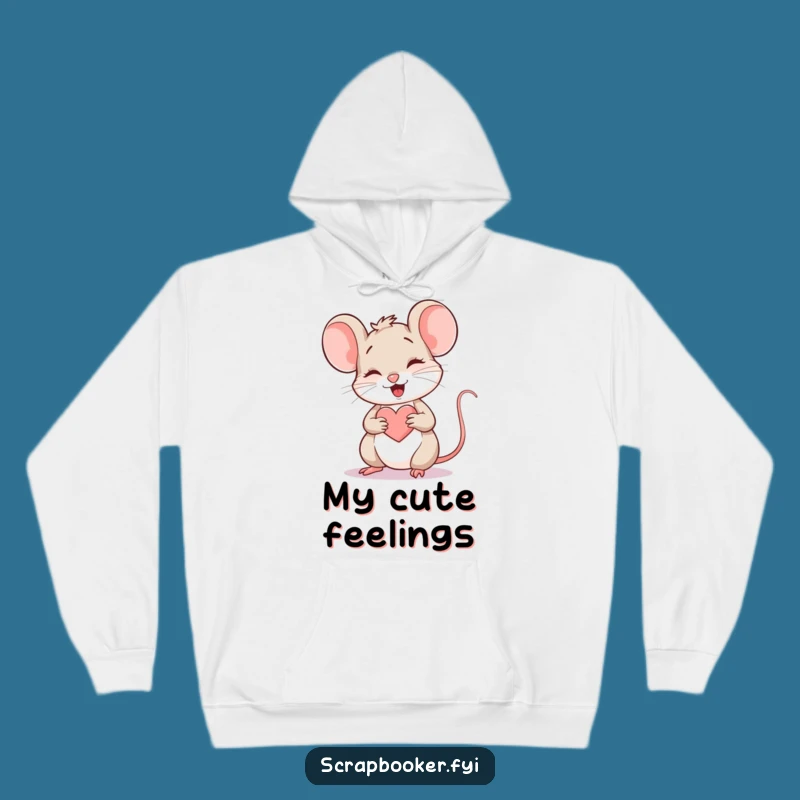 Funny Mouse Heart Hoodie: Cozy Up with This Adorable Artful Design