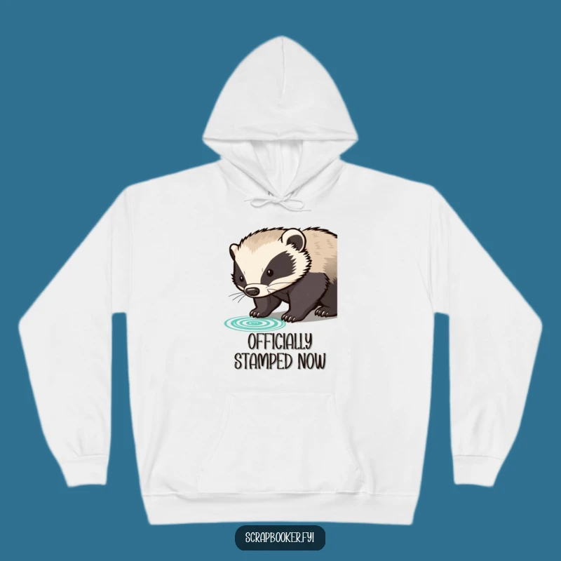 Funny Determined Badger Hoodie: Cozy Authority & Humor, Perfect Gift