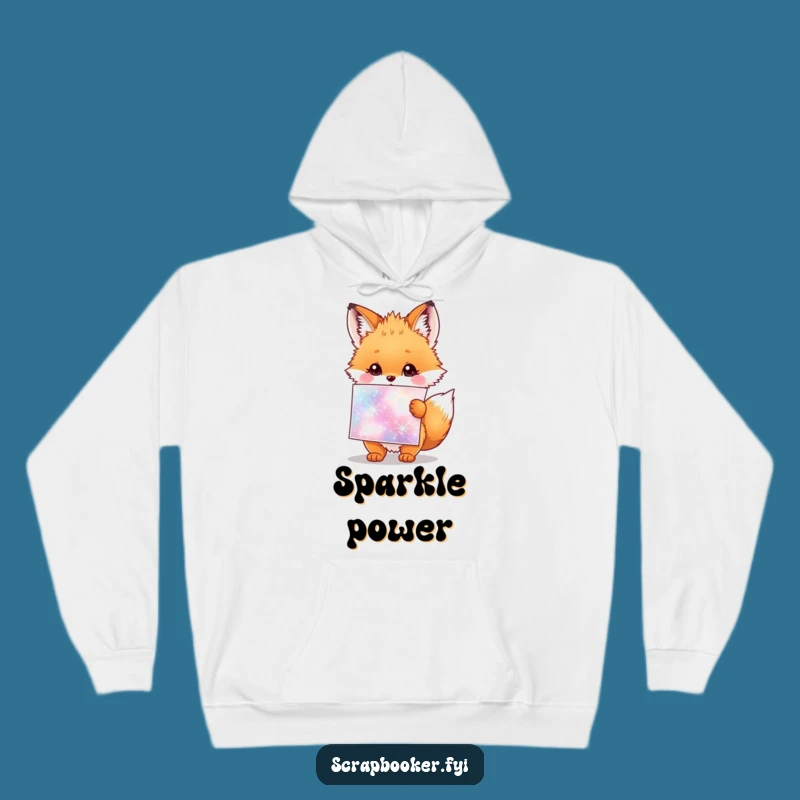 Funny Fox Cub Hoodie: Sparkly Stickers & Joy, Cozy Kids Gift