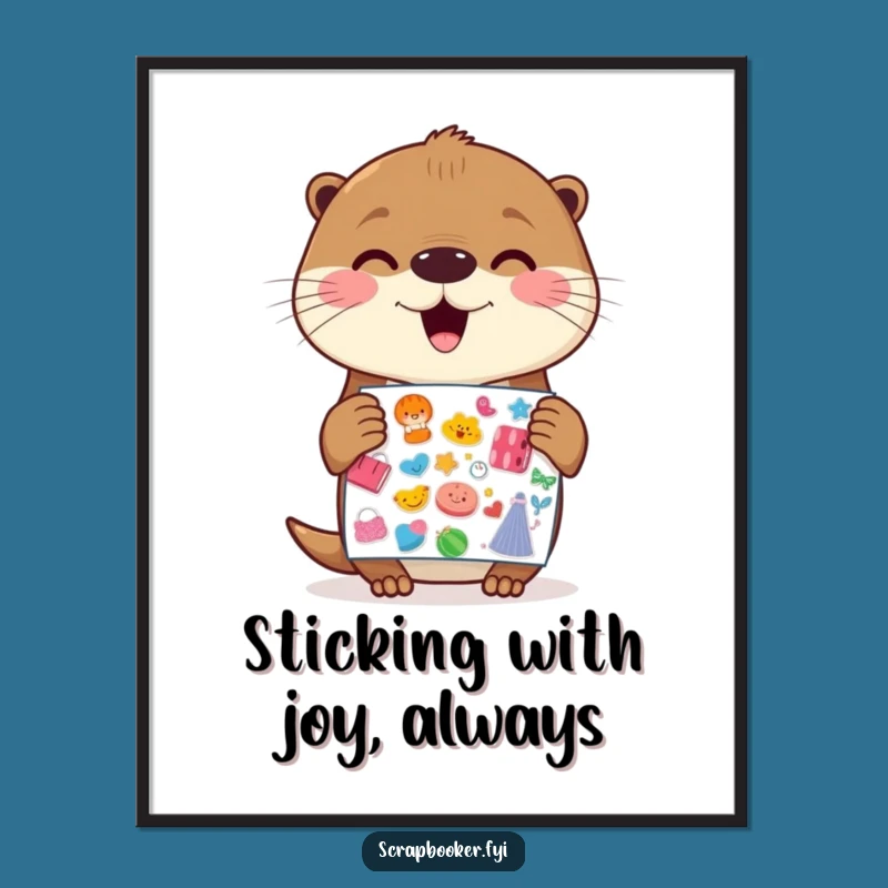 Free Printable Funny Otter Wall Art - Whimsical Downloadable Decor for Any Space