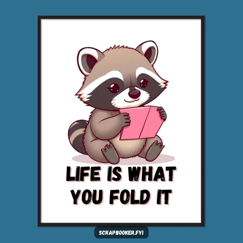 Free Printable Raccoon Wall Art: Content DIY Downloadable Decor for Peaceful Homes
