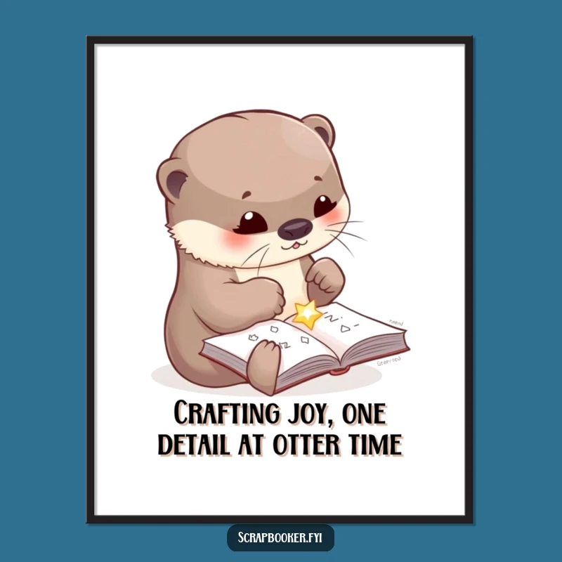 Hilarious Free Printable Wall Art: Otter's Crafty Creation, Quirky DIY Downloadable Decor!